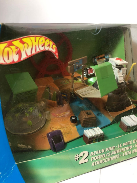 RARE HOT WHEEL ATOMIX Set #2 Beach Pier Micro Set 2003 New In Box