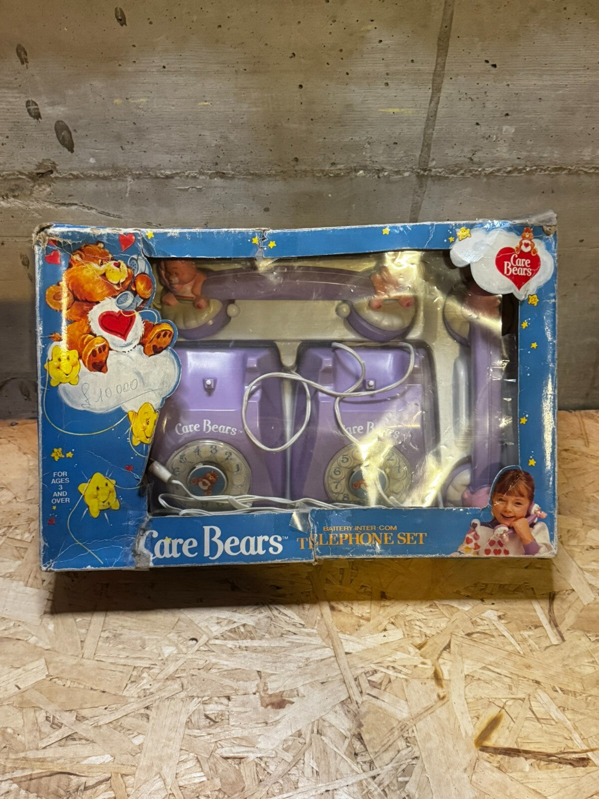 Set telefonico Care Bear. 1983 Durham Industries in scatola