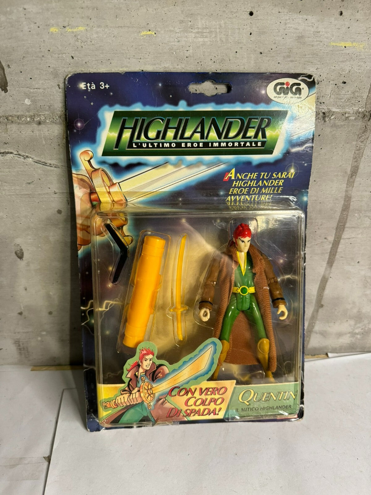 1996 THE HIGHLANDER PRIME TIME TOYS LTD QUENTIN LA SERIE ANIMATA  NUOVO RARO