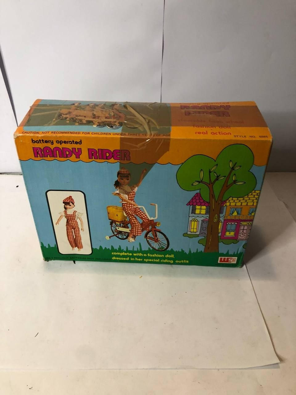 RANDY RIDER FASHION DOLL CON BICICLETTA ROSSA VINTAGE ANNI 80