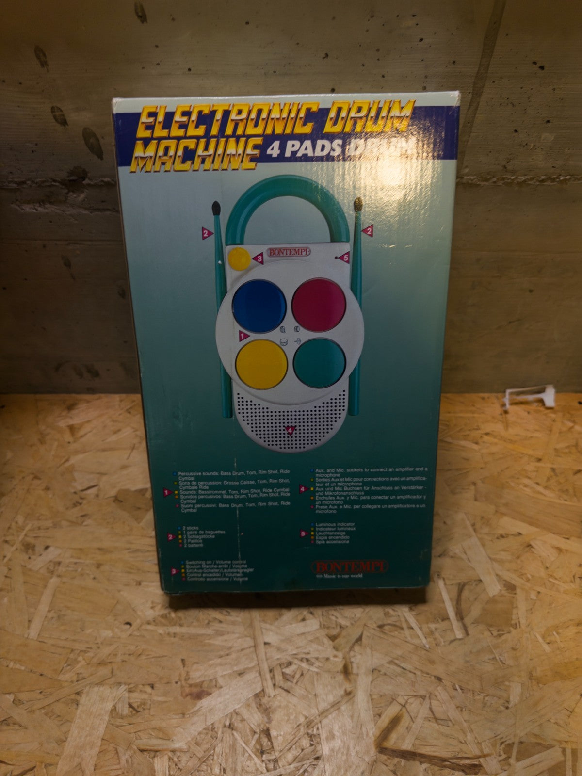 Electronic Drum Machine 4 pads drum Bontempi