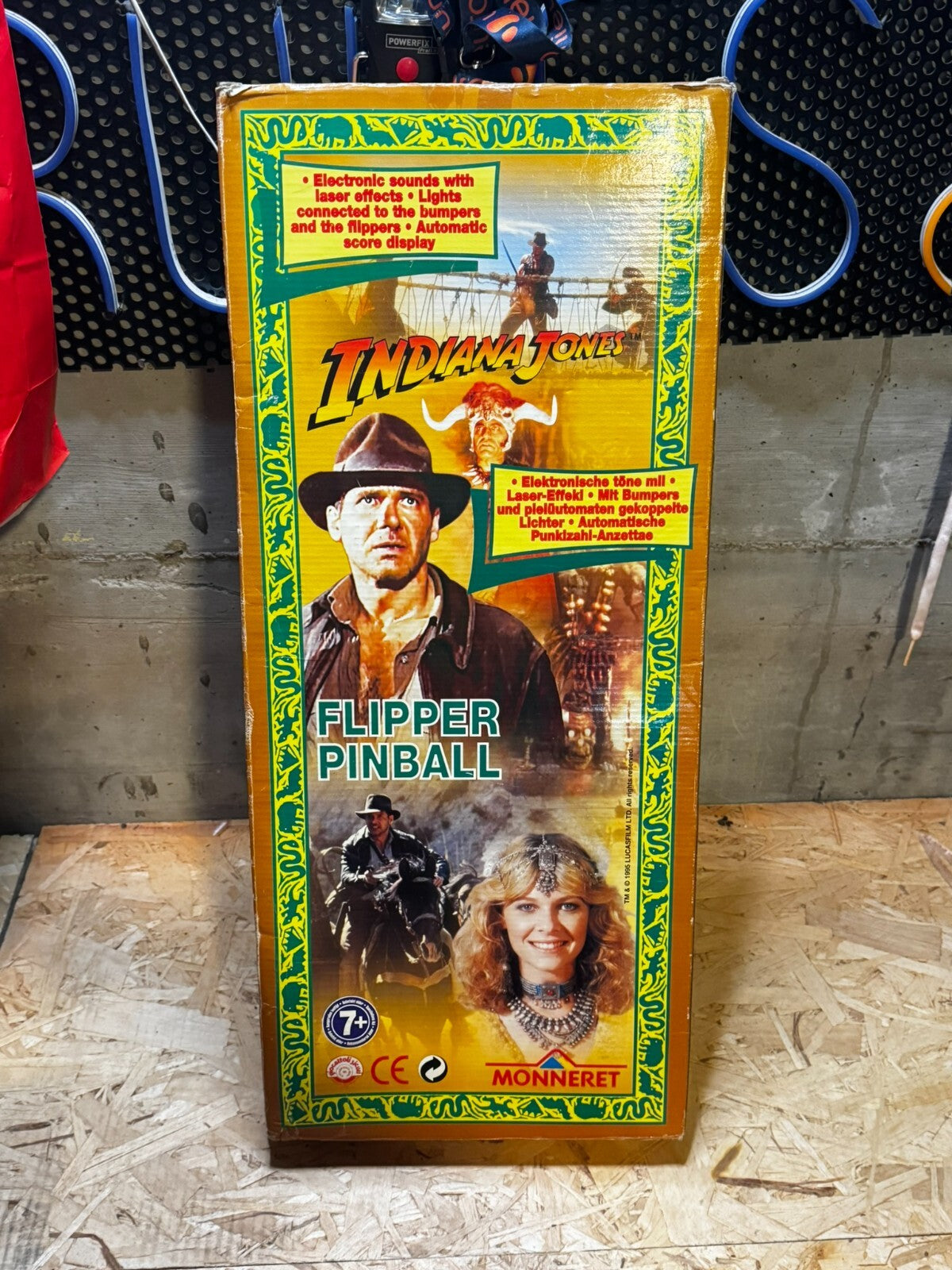 flipper pinball Indiana Jones Monneret con scatola Usato Ma Funzionante