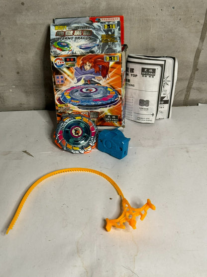 Vintage Hei Pao Beyblade Style Inferno Dragon D-16 Spinner Toy Collectible 2002