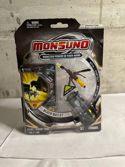 Monsuno_ Black Bullet_ Figure + Core + Card_ Phantom Edition_ New/Unopened