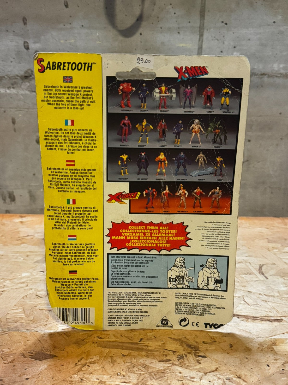 Tyco X-MEN SABRETOOTH 13 cm Action Figure, 1993