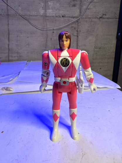 Power Rangers Auto Morphin Kimberly Pink Ranger Bandai Flip Head Action Fig 1993