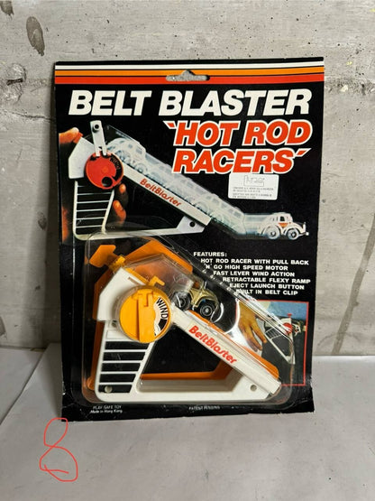 Belt Blaster Hot Rod Racers Toy Car Wind Up Car Shooter Race New Nuovo