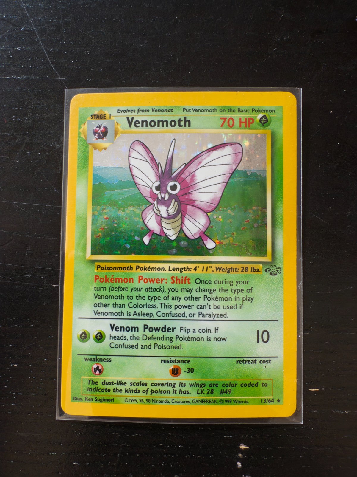 Pokémon Venomoth Holo 13/64 Jungle Unlimited Inglese