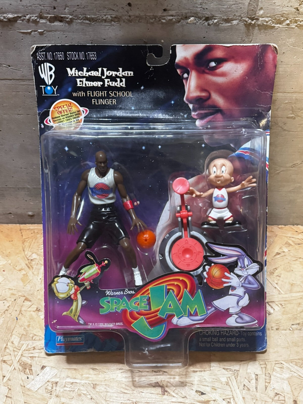 Space jam 1994 playmates toys Micheal Jordan e Elmer Fudd