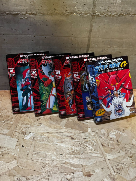 MANGA SERIE LOTTO GETTER SAGA 1/4 + GETTER ROBOT G 1 DYNAMIC ITALIA
