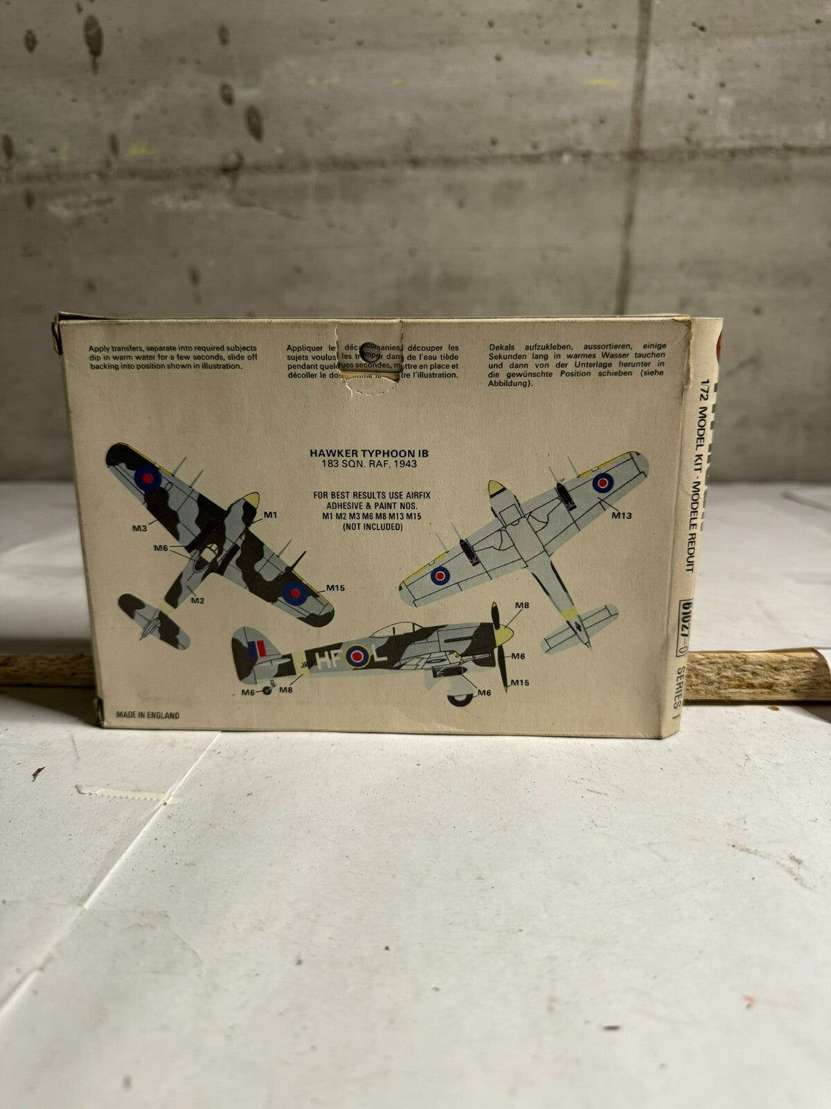 1/72 Model kit 1976 Airfix 61027-0 Hawker Typhoon 1B