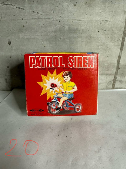 Patrol siren sirena a frizione vintage nuova funzionante anni 80
