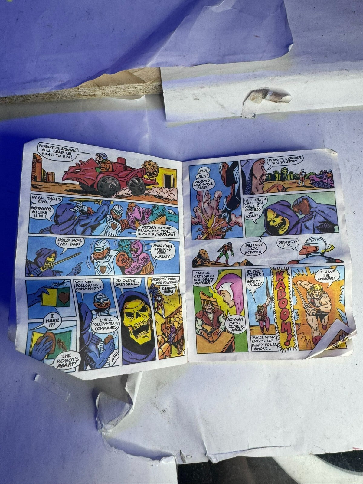 Mini fumetto Master of universe in inglese con segni usura