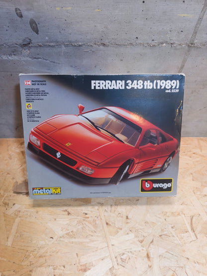 FERRARI 348tb DEL 1989 AUTO MODEL METAL KIT ottime condizioni 1:24 BURAGO