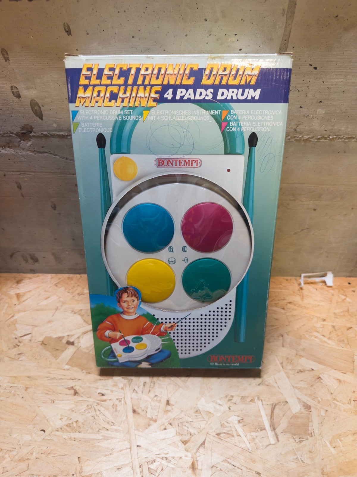 Electronic Drum Machine 4 pads drum Bontempi