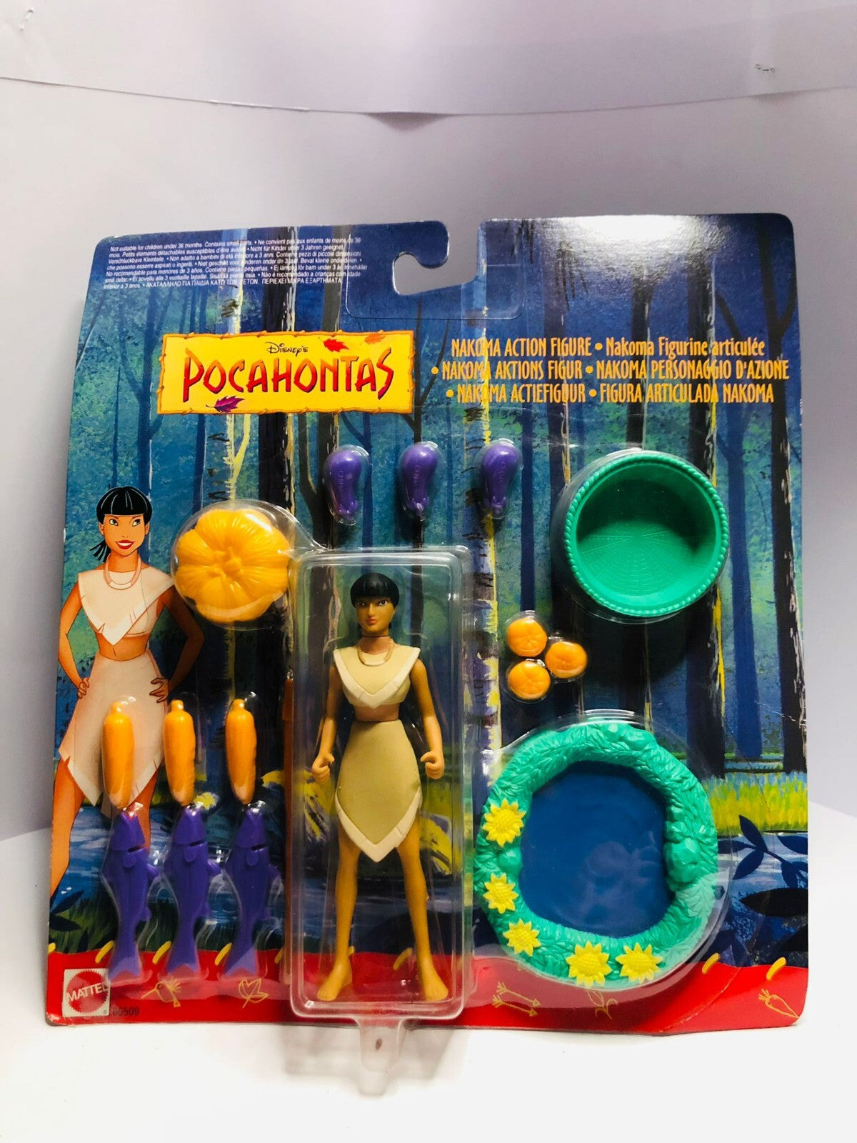 VTG Disney Pocahontas NAKOMA Action Figure Set Mattel NUOVO SIGILLATO