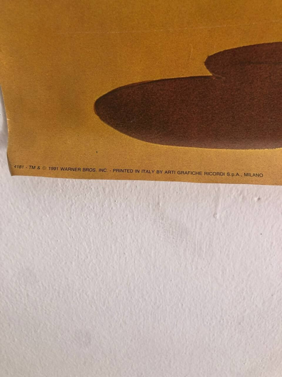 Poster Gatto Silvestro e Titti Warner Bros 1991 stampato in italia