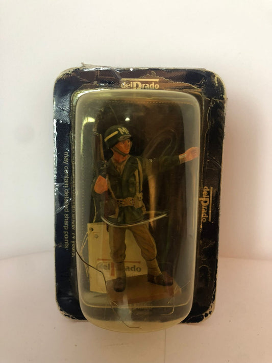Figurine Soldat Plomb DELPRADO CAPORAL POLICE MILITAIRE 9th AIR FORCE USA 1944