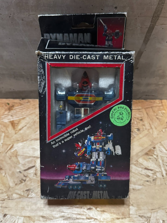 DYNAMAN ROBOT DIECAST METAL VINTAGE '80 NEW IN BOX made in taiwan