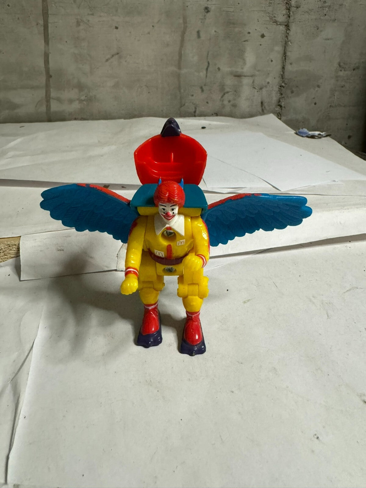 vintage 1999 Mcdonalds Happy Meal RONALD transformer pappagallo completo