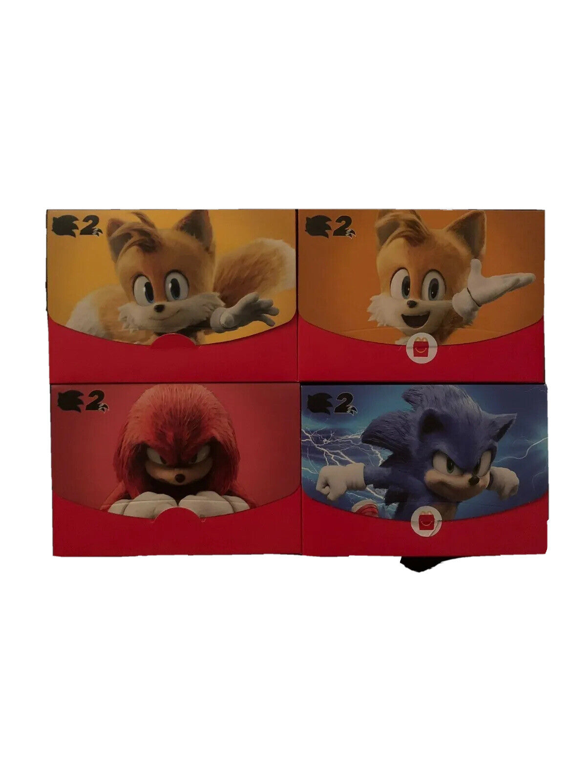Mc Donald's happy Meal SONIC 2 THE HEDGEHOG 4 PERSONAGGI 2022
