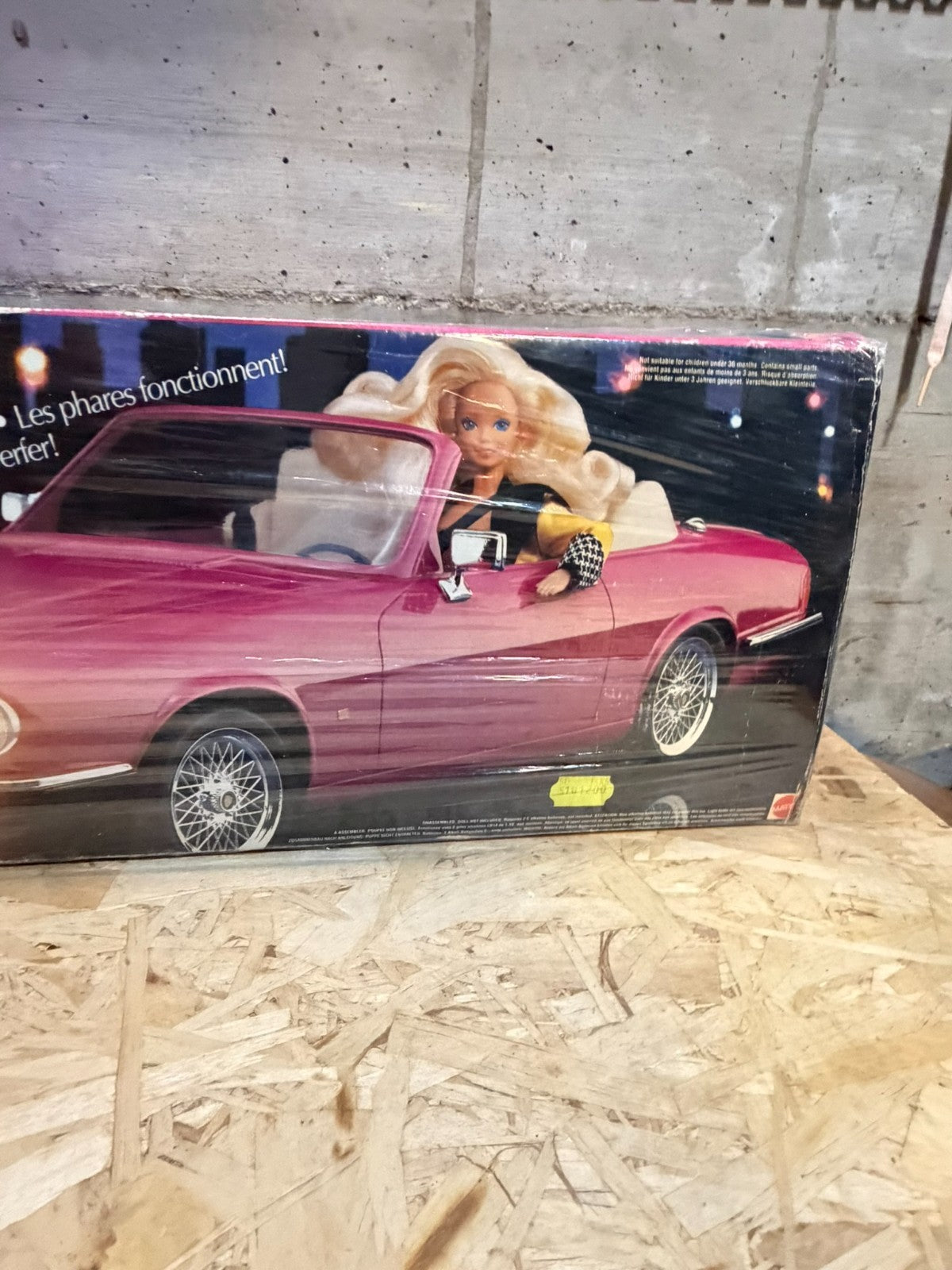 Barbie Jaguar XJS Cabrio Vintage 1994 Abbagliante Rosa -Mattel- SIGIL