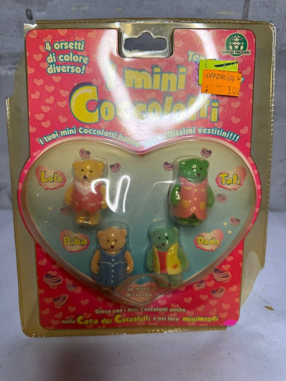 I mini coccolotti 4 orsetti di colore diverso