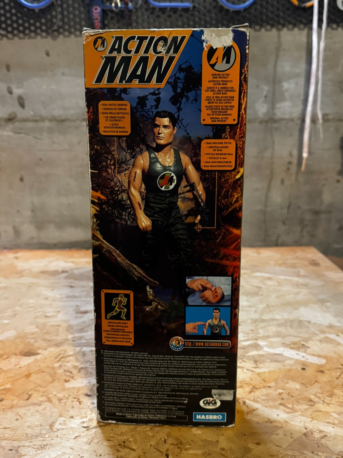 Vintage 1996 Action Man Operation S.O.S. Man Gun Plasters Original Box Hasbro
