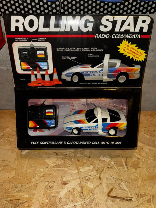 ULTRA RARA 1987 GIOCHI PREZIOSI ROLLING STAR RACING TURBO RADIOCOMANDO AUTO NUOV