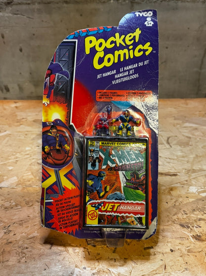 X-MEN Marvel Toy Biz (Tyco Import) Vintage Pocket Comics Scene - Jet Hangar