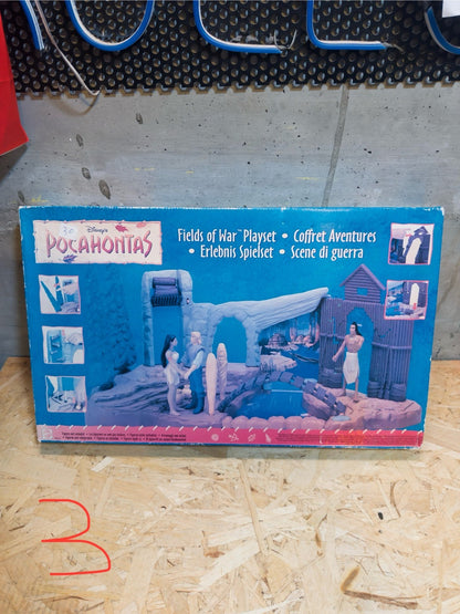 Set da gioco vintage Disney's Pocahontas Fields of War completo mattel