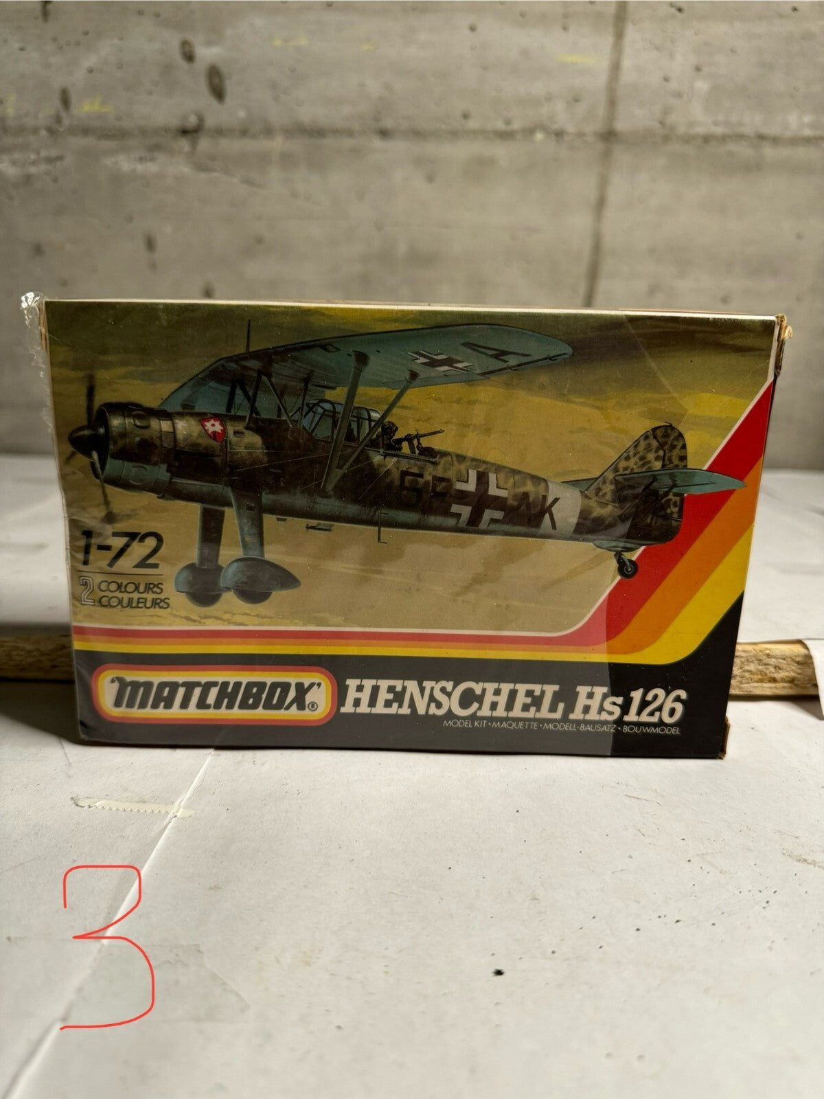 Matchbox Henschel Hs126 Model Kit 1:72 Scale New Old Stock Vintage Kit