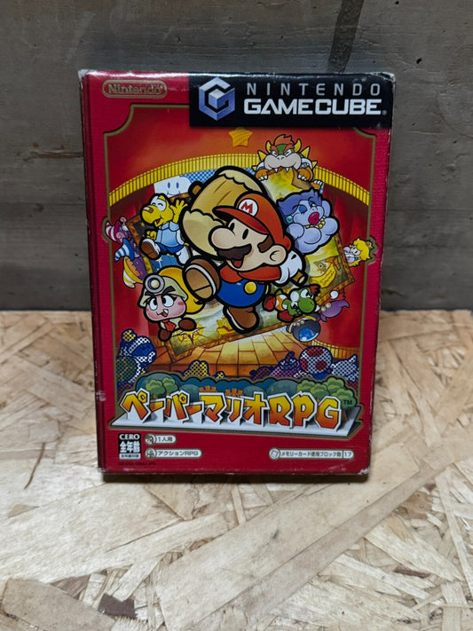 Giappone GIOCO SUPER MARIO Paper Mario RPG NINTENDO GameCube MORBIDO molto raro