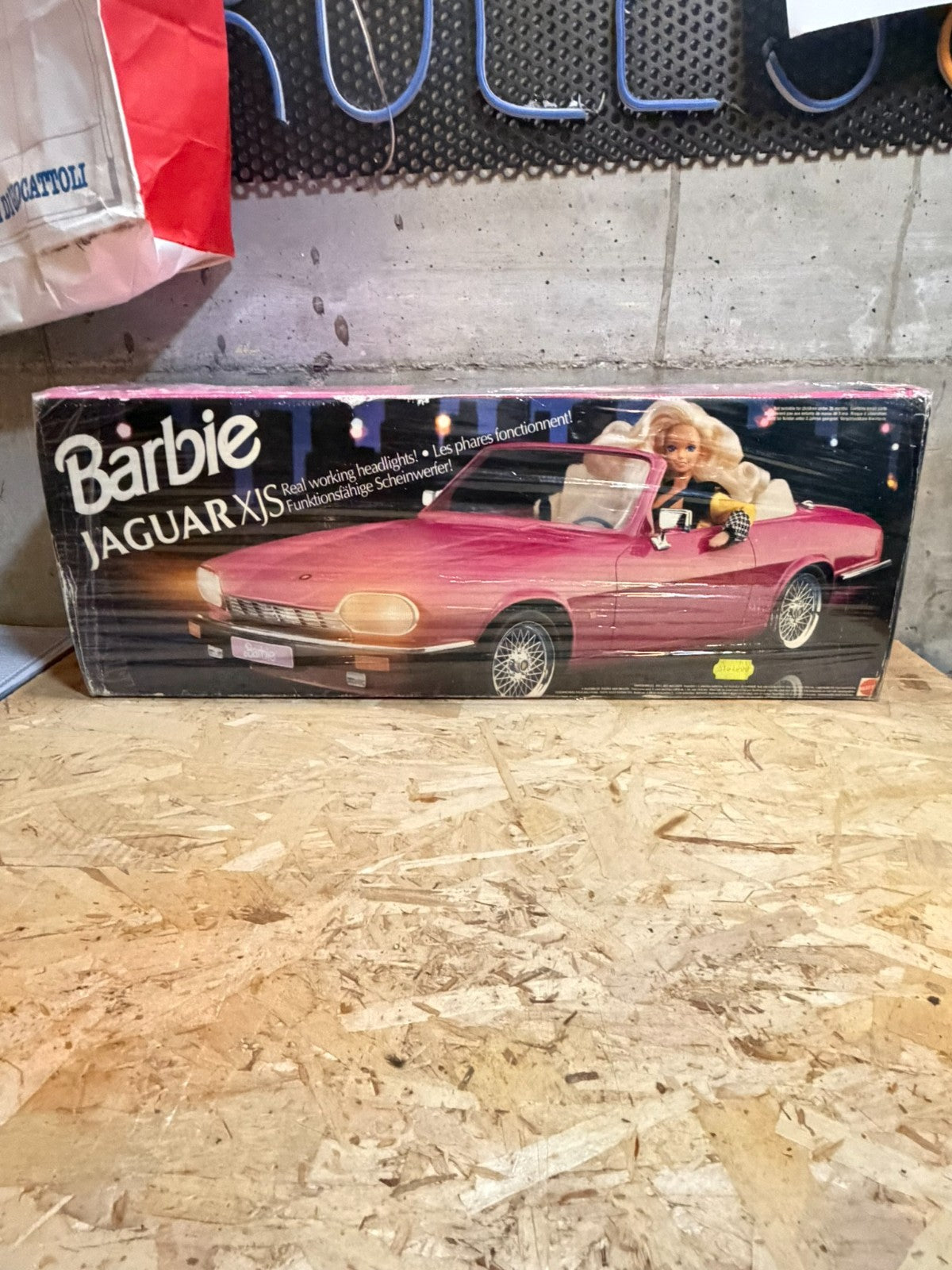 Barbie Jaguar XJS Cabrio Vintage 1994 Abbagliante Rosa -Mattel- SIGIL