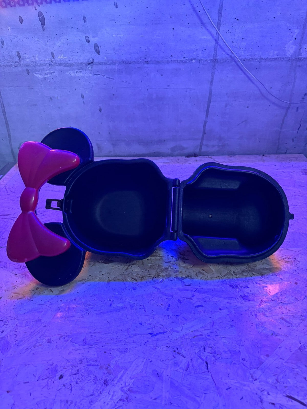 Lunch Box vintage Walt Disney testa di Minnie Mouse in plastica di Aladdin NO