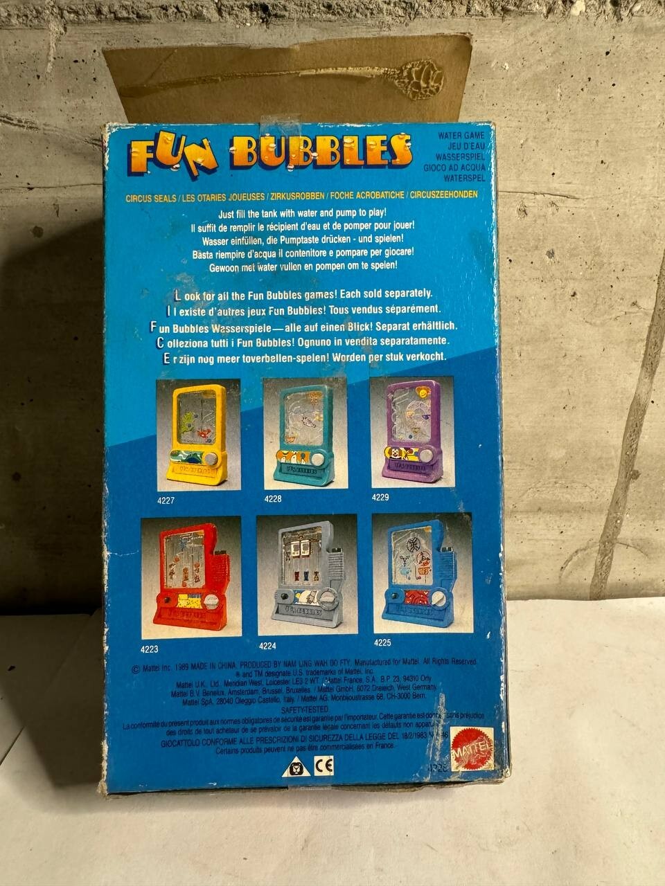 MATTEL FUN BUBBLES gioco d'acqua giocattolo labirinto di onde raro anni '80 '90