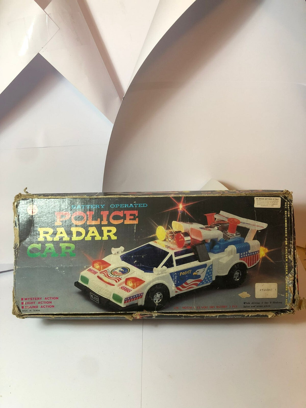 Vintage Police Car Toy 1980’s Collectors item made in taiwan