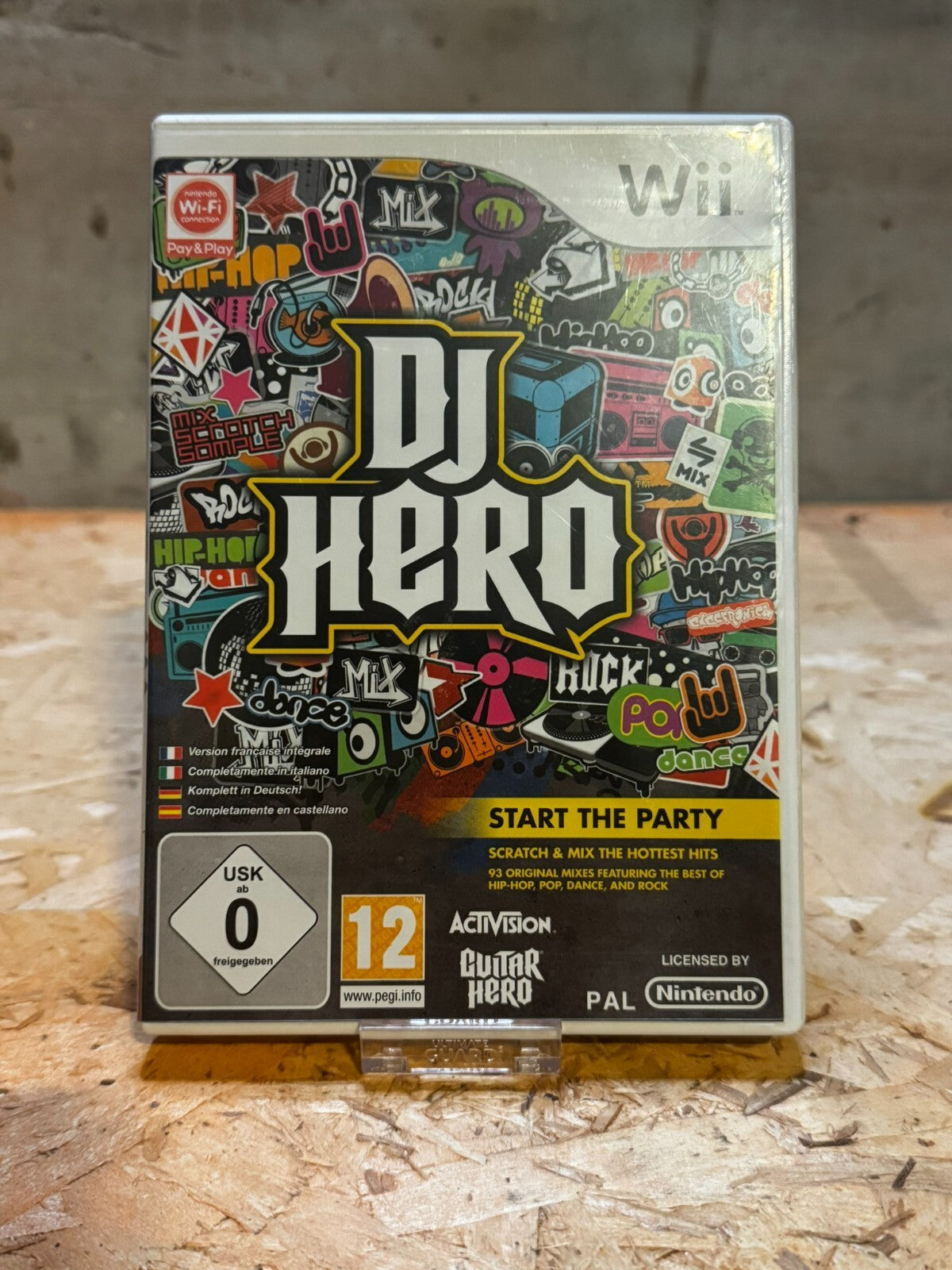 DJ HERO GUITAR NINTENDO WII e WIIU U PAL EU EUR ITA ITALIANO ORIGINALE COMPLETO