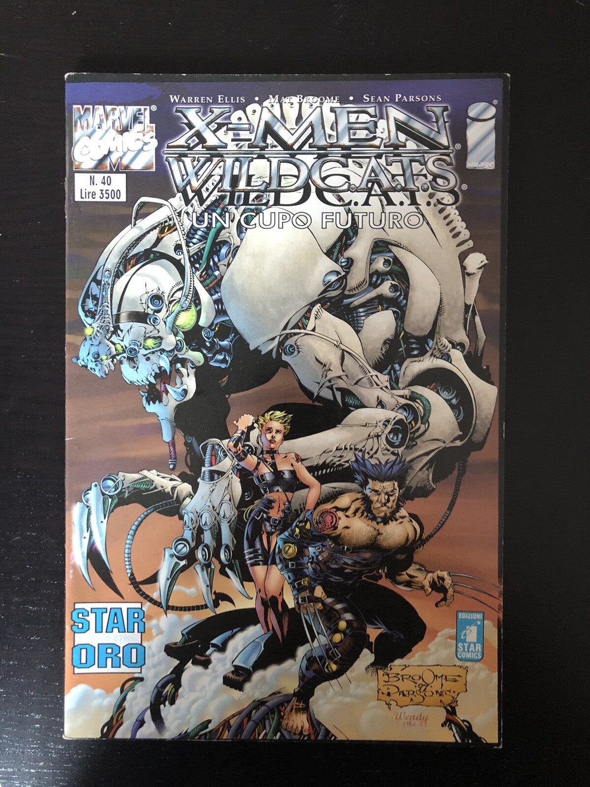 X-MEN WILDCATS N.40 Età D'Oro Argento scuro moderno Wolverine Logan Nightcrawler