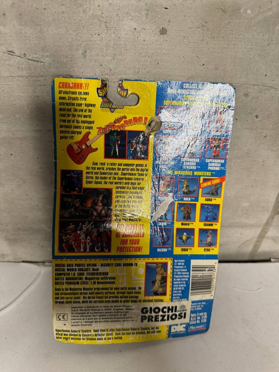 Superhuman SAMURAI Syber Squad HOCK – NUOVO Playmates 1994