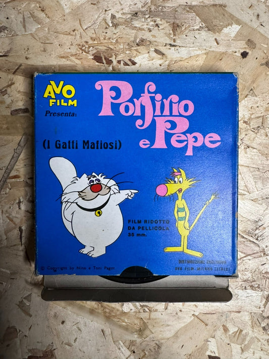 PORFINO e PEPE ( I Gatti Mafiosi ) VETRO E CONFETTI Super 8 a Colori  Avo Film
