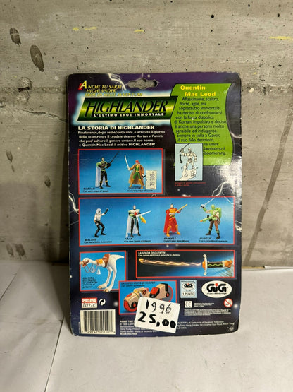 1996 THE HIGHLANDER PRIME TIME TOYS LTD QUENTIN LA SERIE ANIMATA  NUOVO RARO
