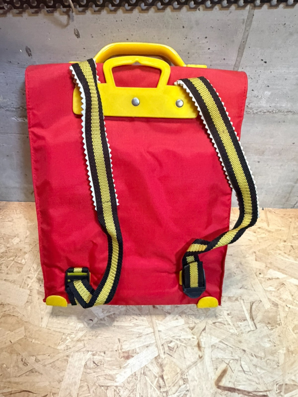 Cartella Zaino Scuola Topolino POPES style Walt Disney Vintage Anni 70 rossa