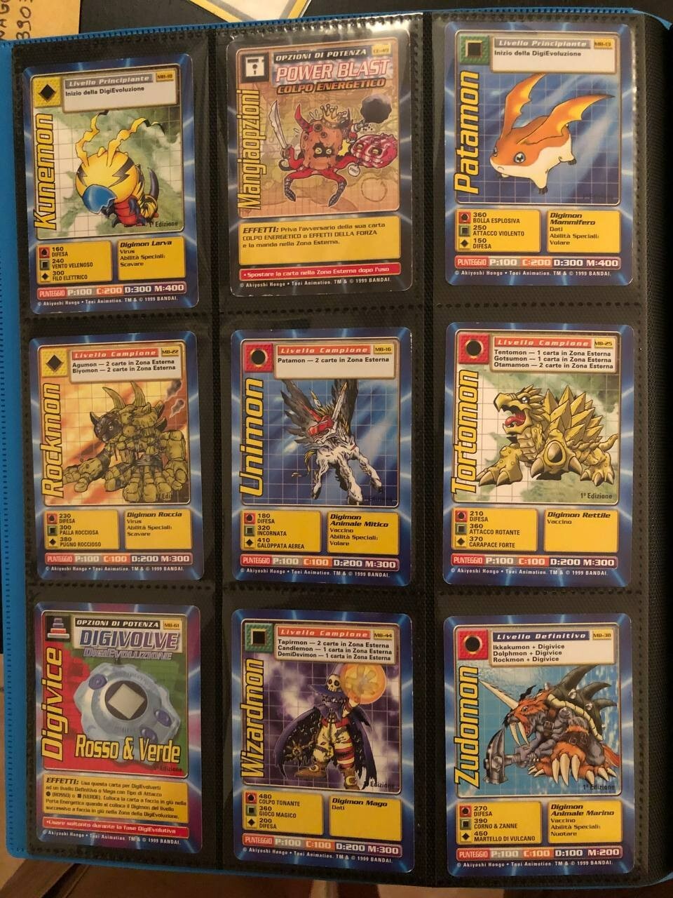 Carte Digimon Miste Vintage 1999 in italiano in buon condizioni
