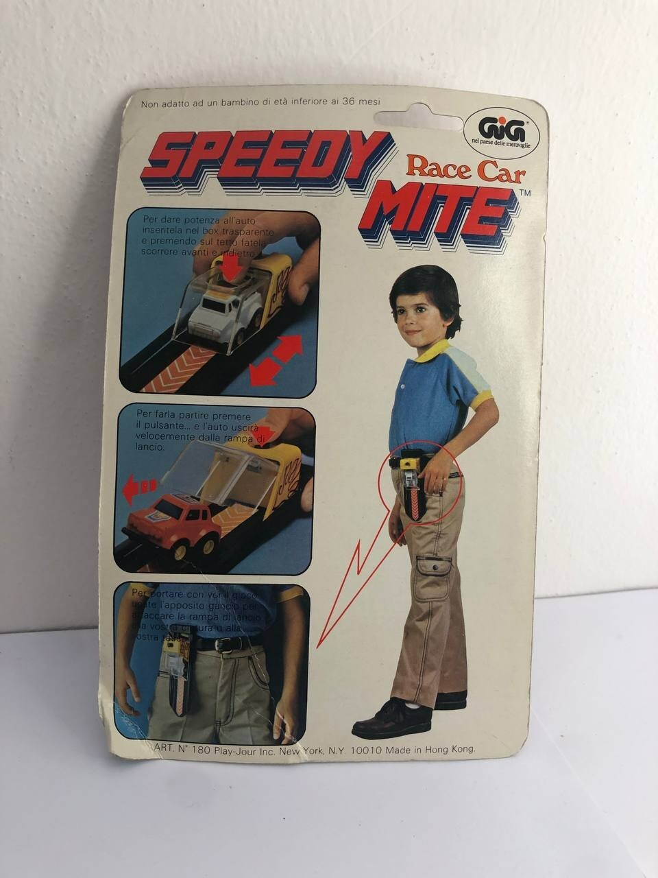 Vintage Play Jour ~ Speedy Mite Race Car with Blast Off Speed Ramp ~ Porsche