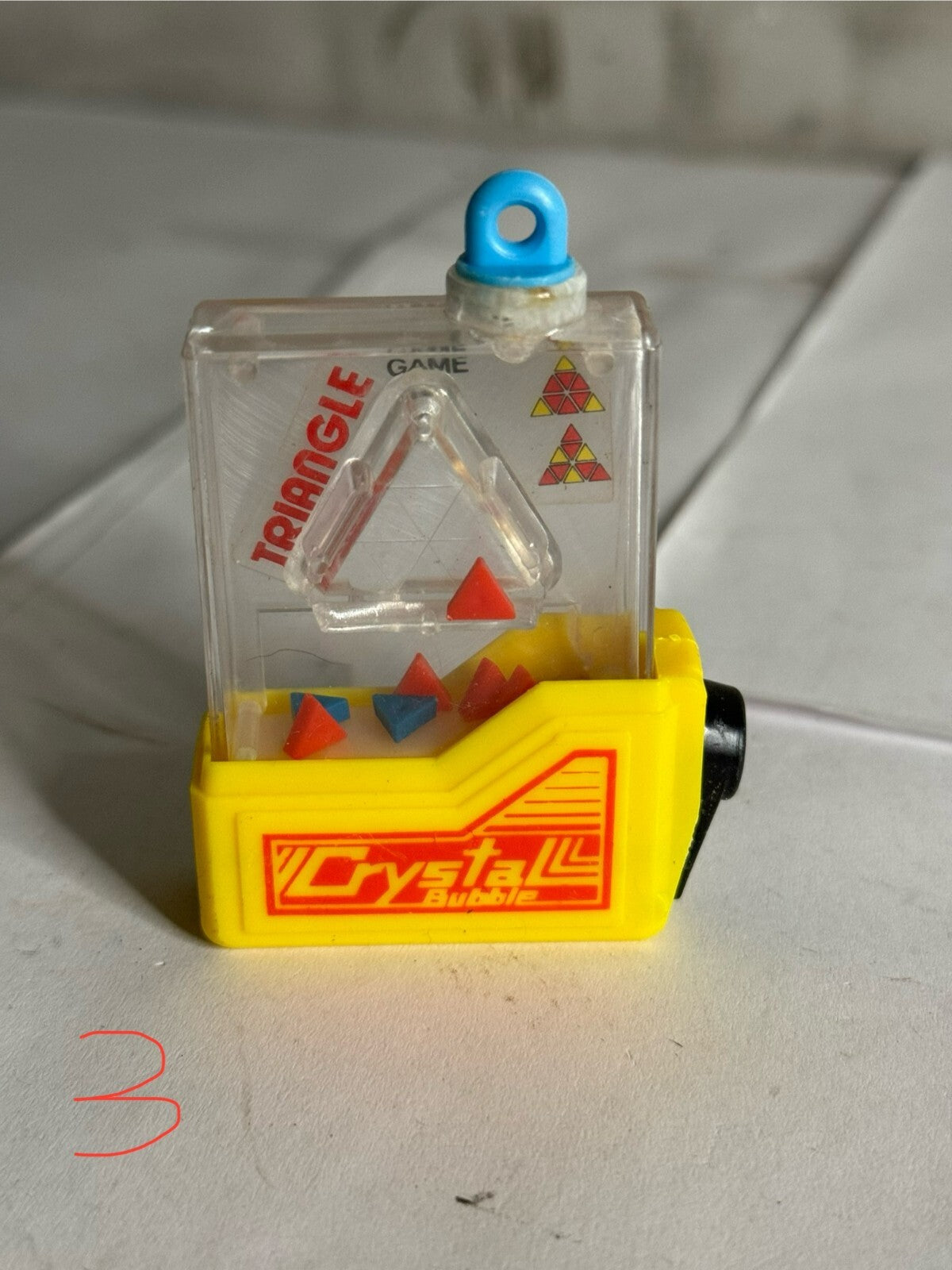 VINTAGE FANTASTIKO FILL N PLAY MINI WATER GAME BUBBLE CRYSTAL triangle