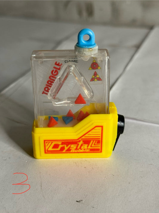 VINTAGE FANTASTIKO FILL N PLAY MINI WATER GAME BUBBLE CRYSTAL triangle