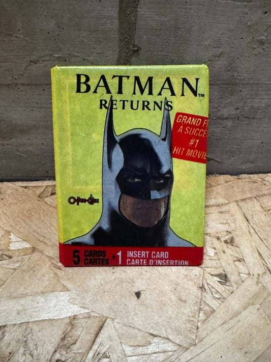 1991 TOPPS BATMAN RETURNS Hit Movie CONFEZIONE 8 carte + 1 carta STADIUM CLUB