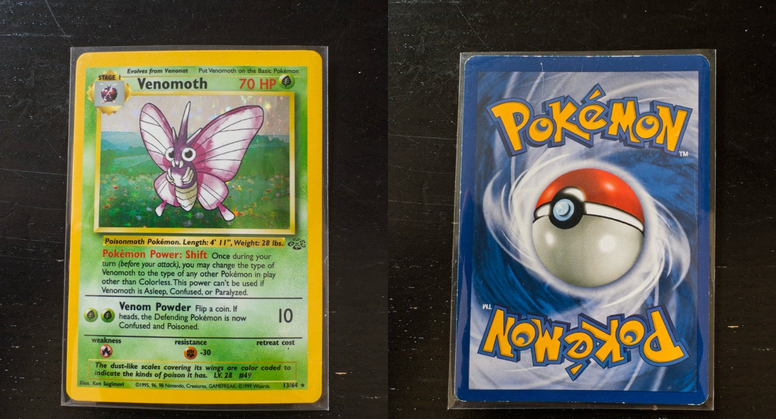 Pokémon Venomoth Holo 13/64 Jungle Unlimited Inglese