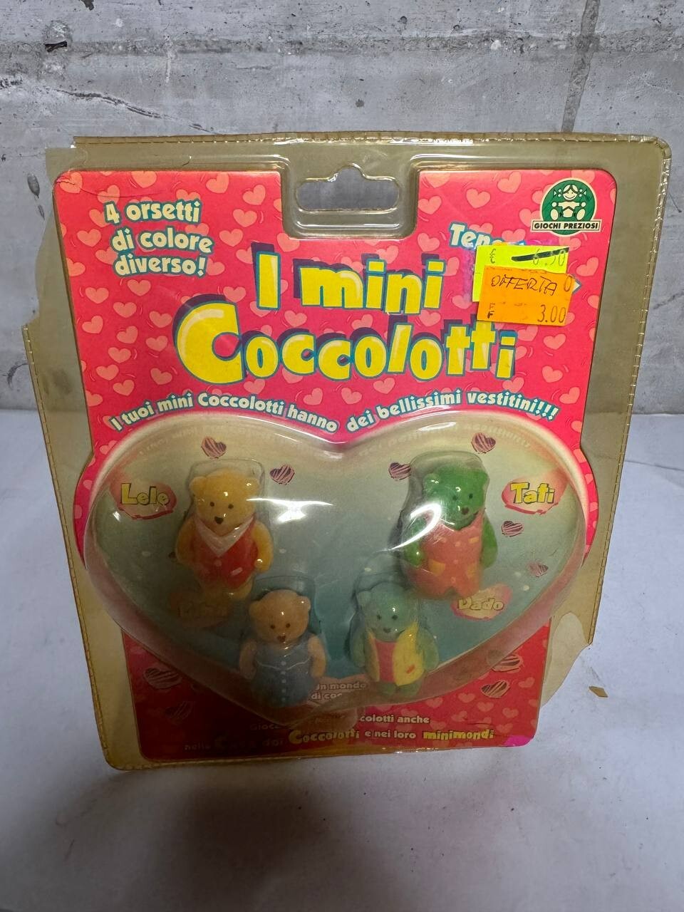 I mini coccolotti 4 orsetti di colore diverso